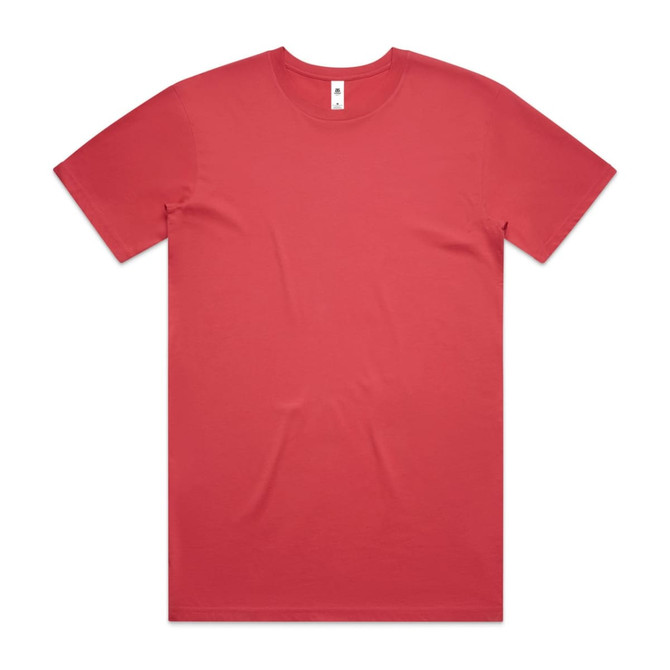 A red Basic Tee featuring a crew neck and short sleeves, with a visible brand logo.