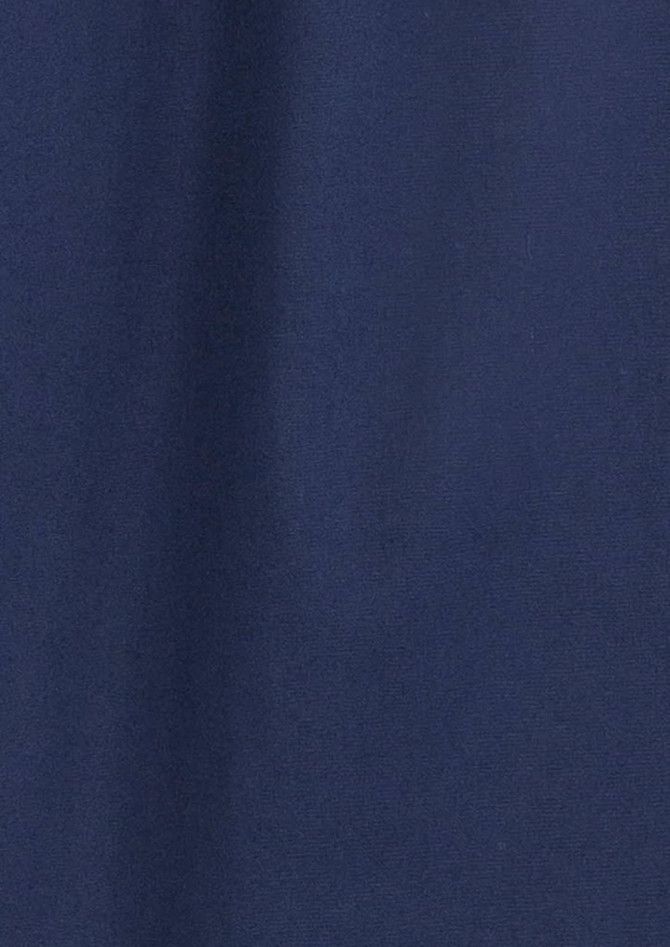 A navy blue lightweight short sleeve shirt designed for workwear, featuring a logo.