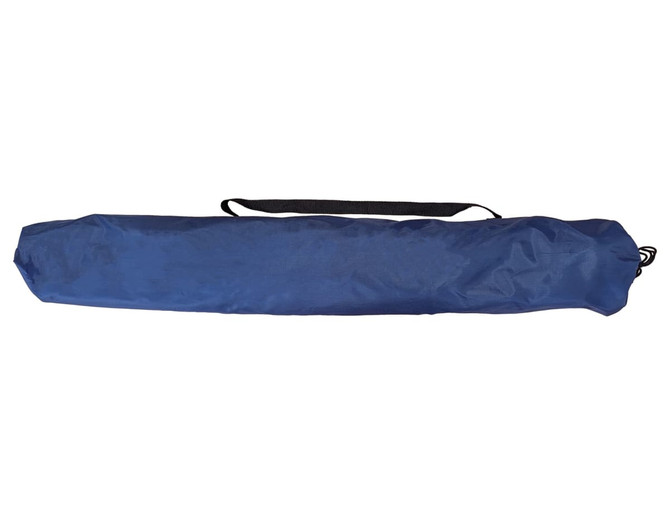 A blue carry bag featuring a handle for the Superior Outdoor Chair, suitable for easy transport.