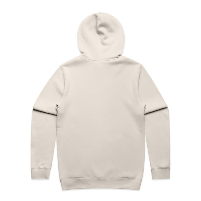 A beige hoodie with a hood and long sleeves. The back is plain with no visible logos or text.