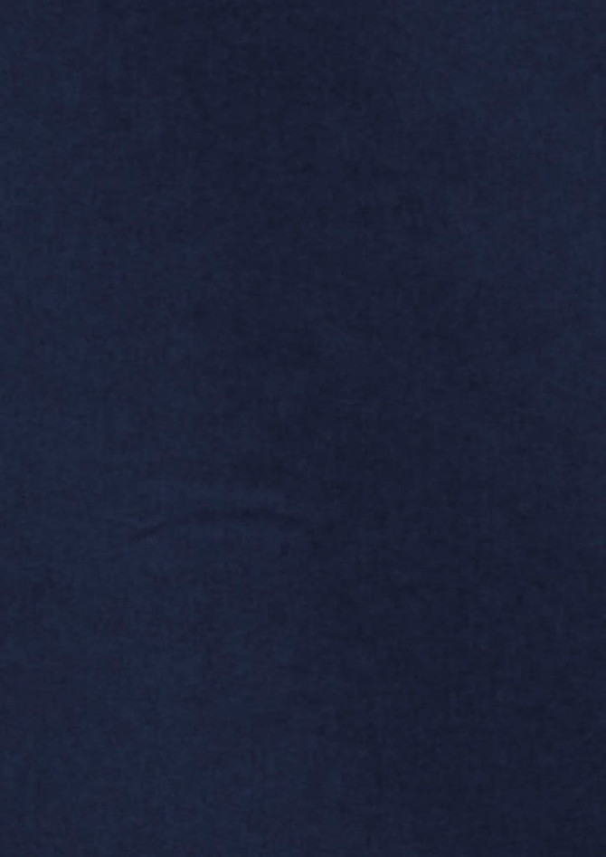 A navy blue women's button-up shirt featuring short sleeves and a subtle texture. It includes a logo.