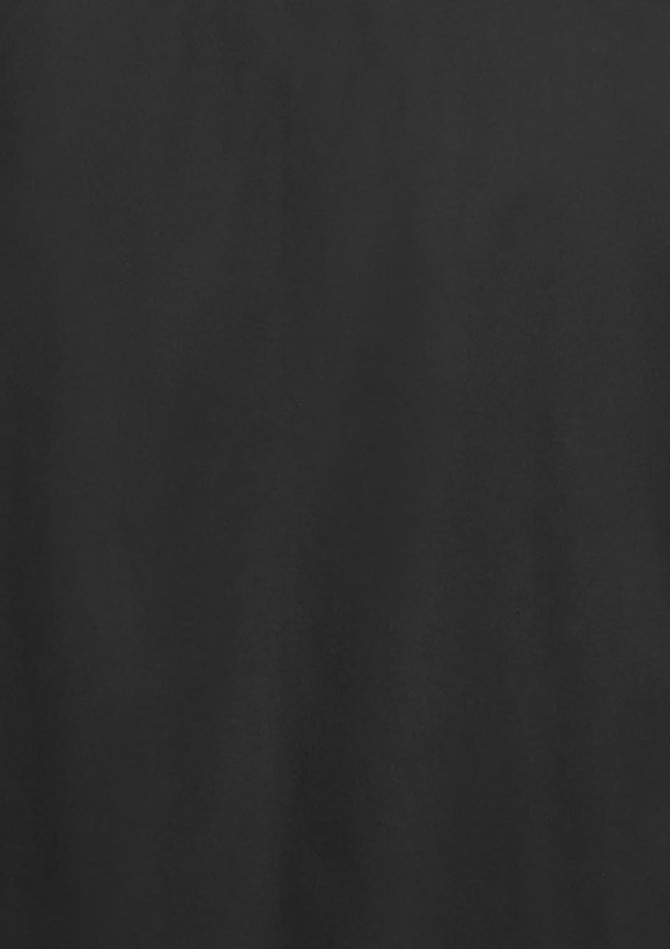 A plain black short sleeve shirt featuring a logo. The fabric appears smooth and lightweight.