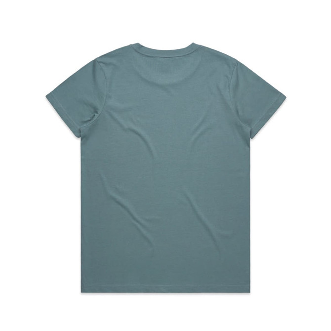 A green short-sleeved t-shirt with a plain back design. It features a logo at the neckline.