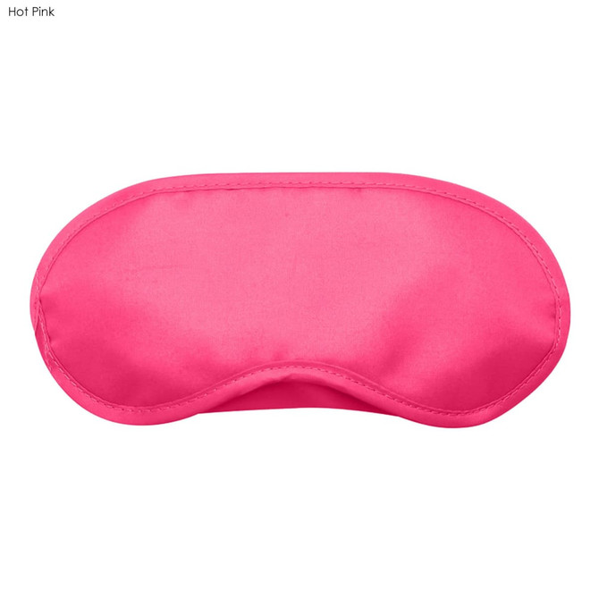 A hot pink sleep eye mask featuring a soft texture, designed to block out light for better sleep.