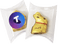A clear pillow pack containing a gold 10g Lindt Bunny with a logo on one side and the bunny visible on the other.
