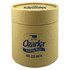 A cylindrical, brown cardboard container with a logo, featuring a lid and intended for holding drinkware.