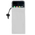 A grey microfibre pouch designed for cleaning and protecting cameras and mobile phones. Features a drawstring closure.