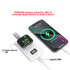 A white portable power bank with a 2500mAh capacity, designed for charging Apple Watches, alongside a phone.