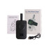A black portable power bank for Apple Watch and mobile phones, accompanied by an instruction manual and a USB cable.