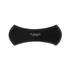 A black sticky nano rubber pad with a curved shape and a branding logo on its surface.
