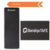 A black premium TPE yoga mat featuring a logo, with a textured surface for grip.