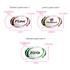 A set of rugby balls in various sizes, featuring white, brown, and green colours, each with distinct logos.