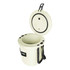 A 15L ice bucket in light green with a black handle and a lid, featuring a logo on the front.