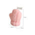 A pink glove-shaped candle featuring a textured design and a small flag on top, measuring 70mm tall.