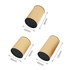 Three large kraft paper cylinders with black lids, measuring 65 x 130mm, displayed at various angles.