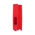 A single red wine box with a rope handle and a clear window cut-out, designed for packaging a drink bottle.