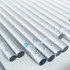 A set of silver metal poles with varying lengths, featuring circular ends and small attachment points.