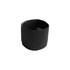A black stretchy armband featuring a smooth texture and an open design, suitable for various clothing accessories.