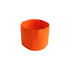 An orange stretchy armband, featuring a textured surface and a sleek design.
