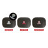 Three black charging cases for ANC Wireless Earbuds, featuring options for engraving, UV print, and screen print.