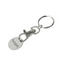 A silver enamel trolley coin keyring with a clip and a circular tag featuring the word "hope".