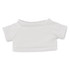A white short-sleeved top designed for plush toys, featuring a simple round neckline and a soft fabric texture.