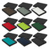 A gift set featuring Moleskine notebooks in various colours: brown, grey, white, red, green, and blue, each with a pen.