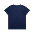 A navy blue kids' t-shirt featuring a simple design and a logo.