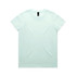 A light mint green t-shirt featuring a crew neck and a brand logo on the tag.