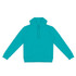 A turquoise unisex hoodie featuring a pouch pocket and a hood, with a drawstring and ribbed cuffs.