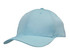 A premium twill cap in light blue with a curved brim and a logo on the side.