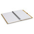 A medium bamboo notebook with a spiral binding, featuring blank lined pages and a bamboo cover.