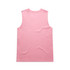 A pink sleeveless tank top with a smooth finish and no design elements visible. Features a logo on the fabric.