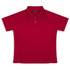 A red TRENDSWEAR Ace Performance women's polo shirt featuring a collar and a logo.