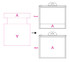 A toiletry bag design template featuring front and back views, with details for construction. It includes a hanging loop.