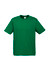 A green short sleeve tee with a simple design and a small logo on the label.
