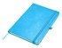 Apex A5 Notebook in bright blue with a textured cover, featuring an elastic band and ribbon bookmark.
