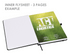 An A5 notebook with a green inner flysheet design and a black cover. It includes a ribbon bookmark. 