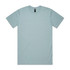 A light blue classic T-shirt with short sleeves and a round neckline. It features a logo on the inside label.