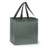 A green heather tote bag with black handles, featuring a simple, unadorned design.