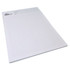 A4 writing pad featuring a grid pattern, with 50 leaves and a logo at the top. The pad is white in colour.