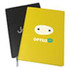 A2 A5 recycled notebooks in black and yellow, featuring a logo on the yellow cover.