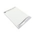 Notepad with a white cover and a simple design, featuring a logo on the bottom.