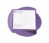 A purple notepad with rounded edges, showcasing a logo on one corner and blank writing space. A purple notepad with rounded edges, showcasing a logo on one corner and blank writing space.