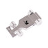 A silver racing car-shaped flash drive featuring four wheels and a logo on the body.