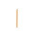 An orange reusable silicone straw with a smooth surface, featuring a small logo on one end.