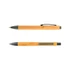 A bamboo pen in natural tones with a metal clip and grey accents, featuring a sleek design and minimalist style.