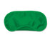 A green eye mask is displayed, featuring a smooth surface and a contoured shape designed to cover the eyes.