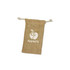 A small jute gift bag featuring a printed logo that reads "AppleFit." The bag has a drawstring closure.