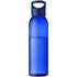 A drink bottle in a vibrant blue colour, featuring a handle and a logo. Made from Tritan, 650ml capacity.